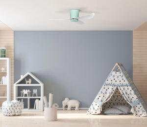 Wall mmock up in kids room 3d rendering