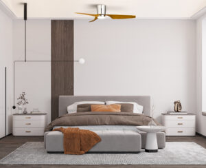 Interior Bedroom Wall Mockup - 3d Rendering, 3d Illustration